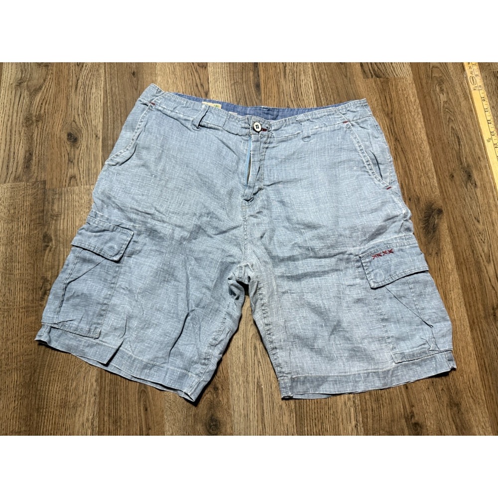 True Grit Shorts, Men's Size 34, Blue, Jean, Pockets, Flat Front, Casual Shorts